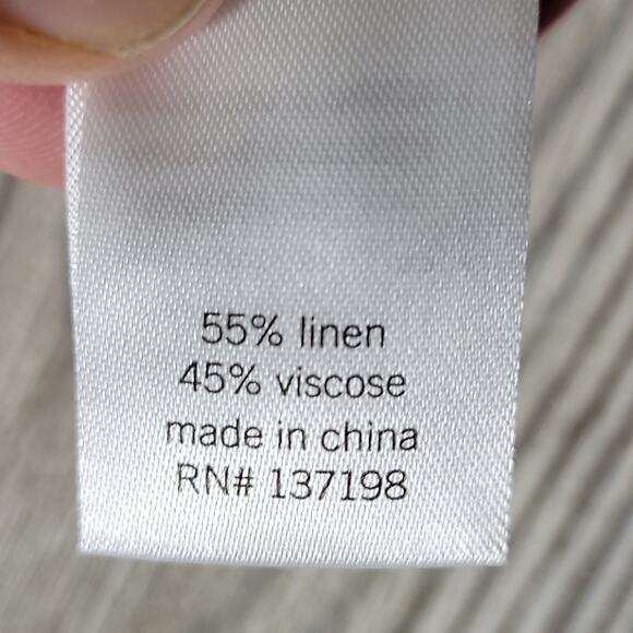 Sonoma Tera Rouge Linen Shorts Romper Womens Plus Size 16W NWT - Picture 6 of 6